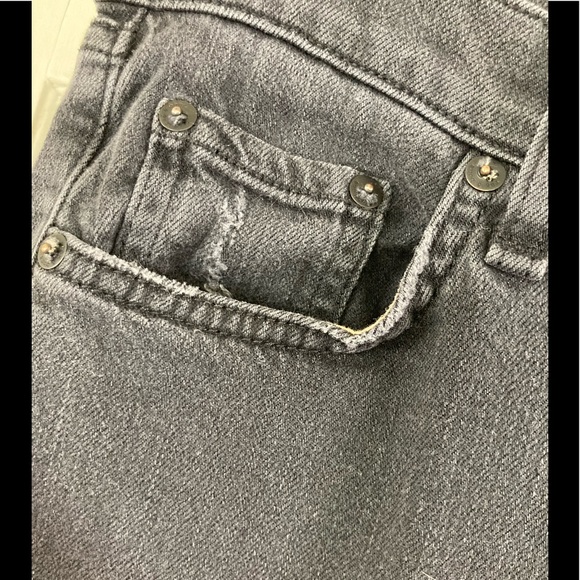 rag & bone The Skinny in Soft Rock With Holes Black Zipper/Button Size 29 - Picture 8 of 15